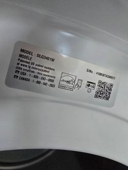 New LG Gas Dryer