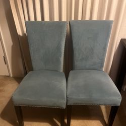 Two Dining Room Chairs. Microfiber Material