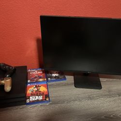 Ps4 Pro And Monitor