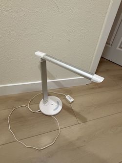 LED Desk Lamp White and Silver