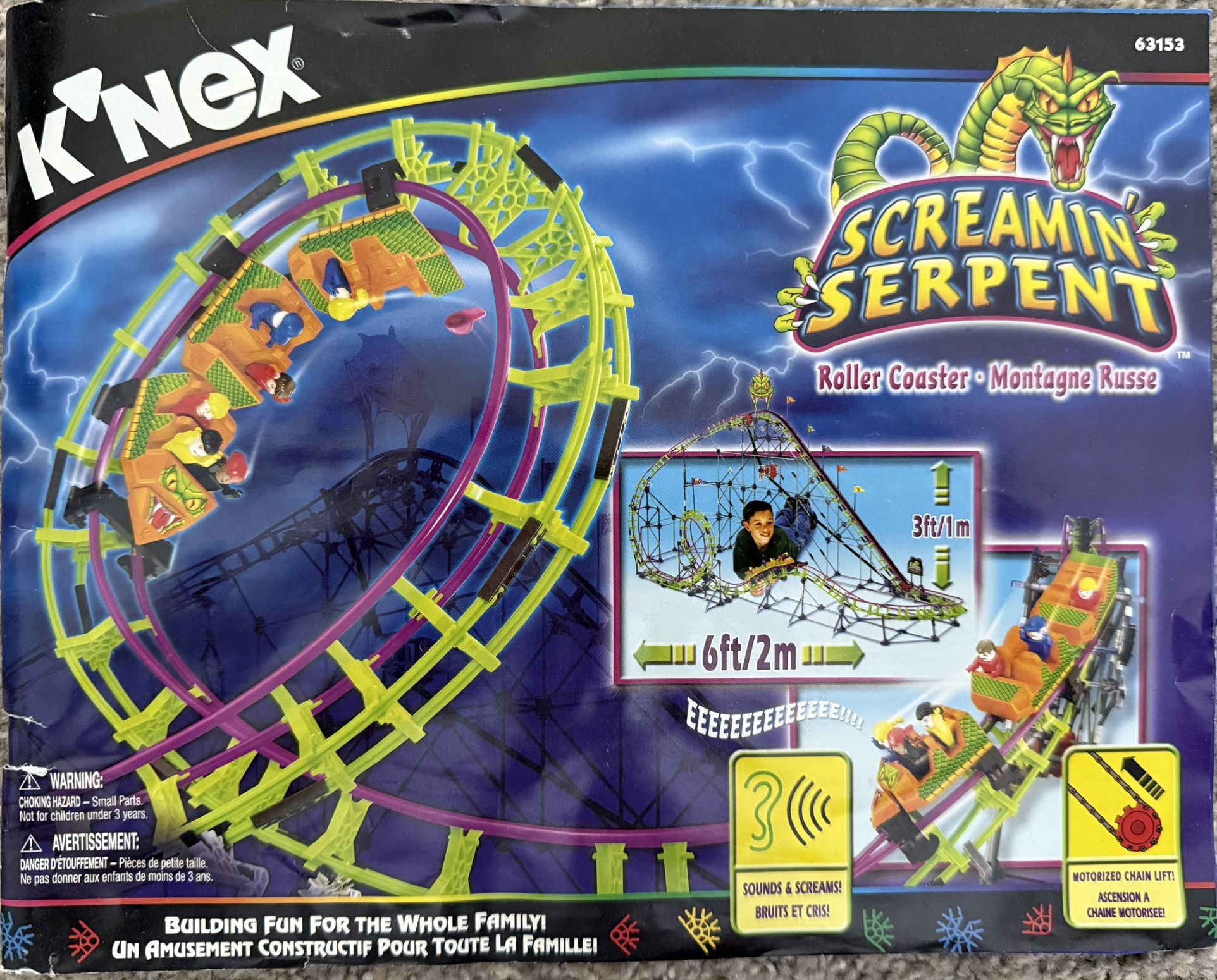 K’NEX Screaming Serpent Roller Coaster - Montagne Russe