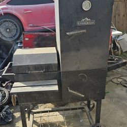 large smoker cabinet river grille awesome cook the meat so delicious 