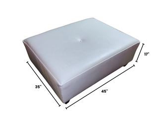 White Flat couch 35"-45"-17" Negotiable price