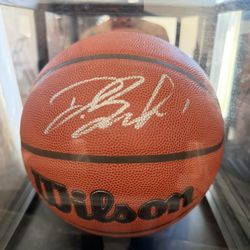 Devon Booker Autographed Baseball And Autograph Psa Card! 