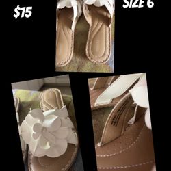 Cute Women Flower Sandals- Used Like New