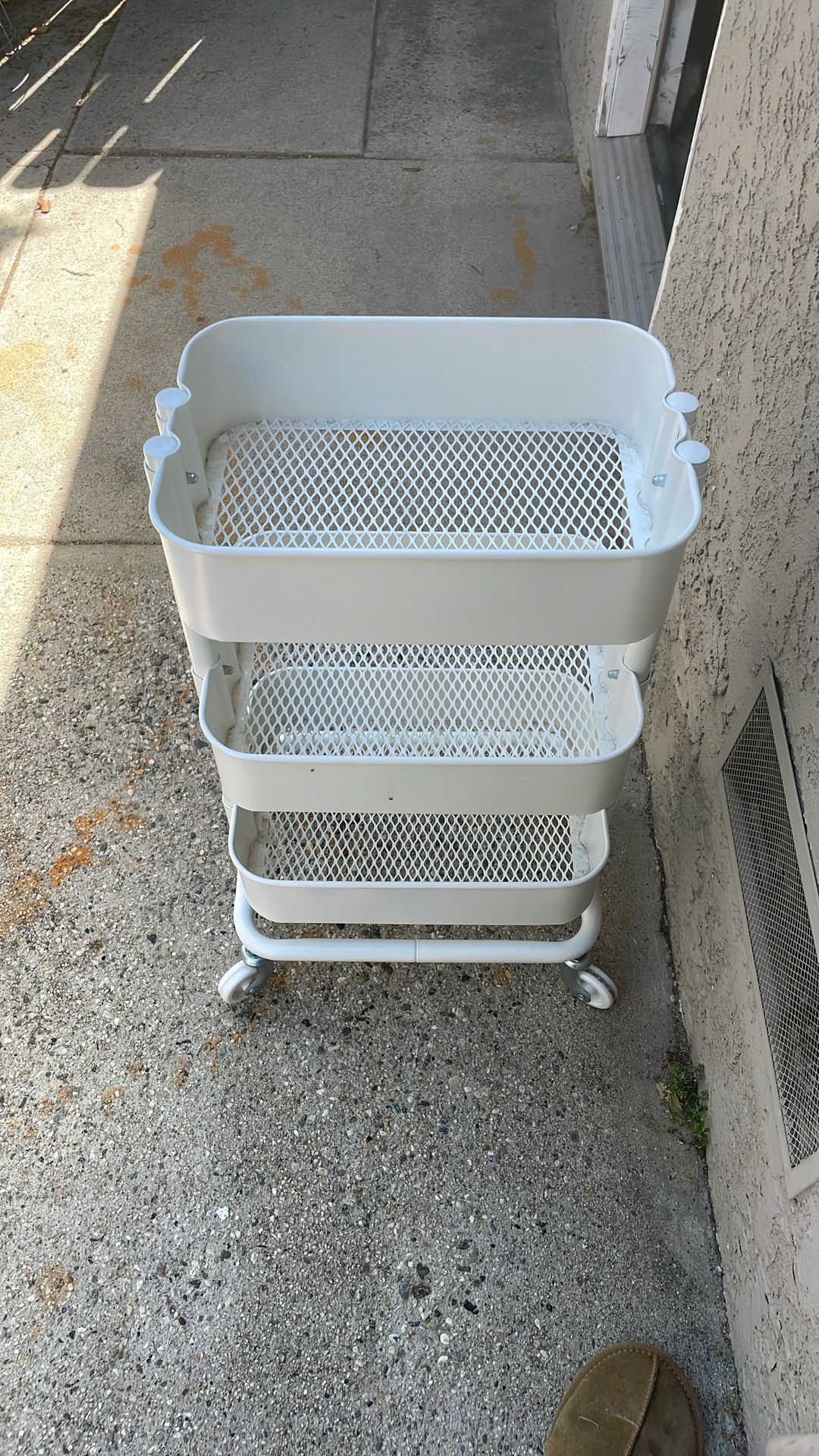 Metal Container Cart With Wheels