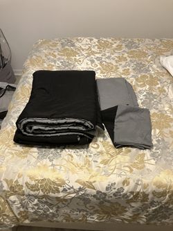Mainstays Black and Gray Twin Comforter 5-piece Set