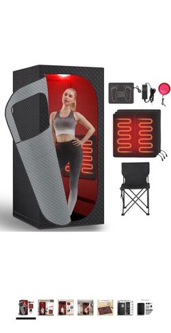 Full-Size Portable Infrared Sauna Tent with Accessories