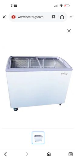 Premium Levella - 7.4 Cu Ft Chest Freezer With Curved Glass Top - White