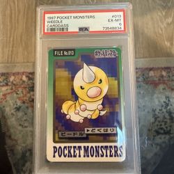 1997 Carddass Weedle Psa 6 (Pokemon Card) 