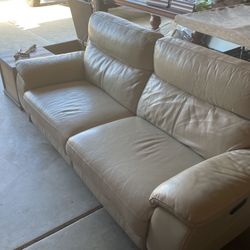 Leather Recliner Sofa