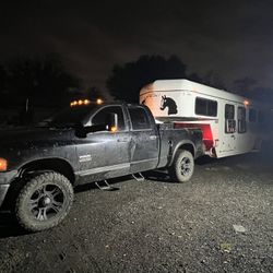 Diesel Truck And Horse Trailer 