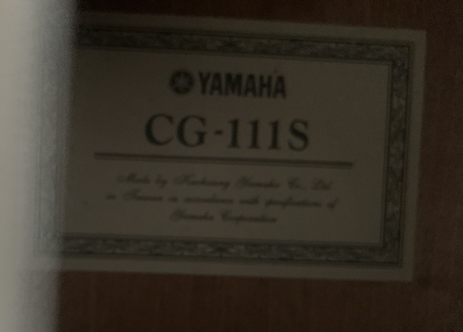 Guitar classical Yamaha CG-111S Solid Spruce Top