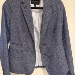 Blazer -Navy Tweed Size 6 Banana Republic