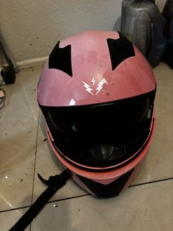Xl Hot Pink Color Helmet With Eye Protector