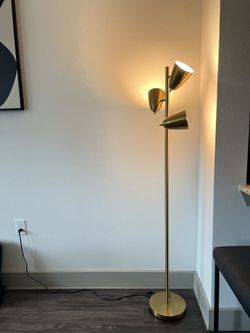 63” Tall Golden Lamp - Mint Condition
