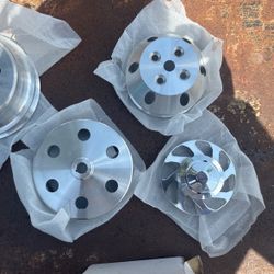 Chevy Chrome Pulley Set Sbc