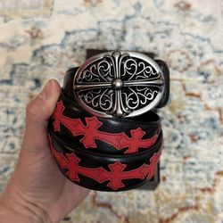 Chrome Hearts Real leather belt