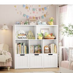 New Toy Storage Cabinet with Bookshelf & 3 Drawers