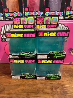 100% Authentic Schylling Needoh Nice Cube Blue Squishy $16 EACH