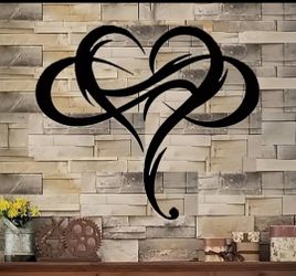 Infinity Heart Metal Wall Art - Romantic Love Sign (size 2nd picture)