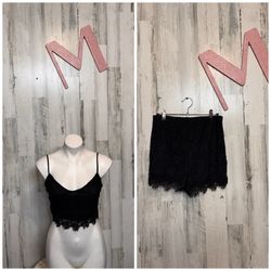 Two Piece Set Shorts And Top Size Medium 