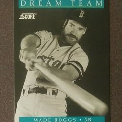 1991 Score Wade Boggs Boston Red Sox #889 Dream Team Portrait HOF Hall Of Fame Baseball Card Vintage Collectible Sports MLB Major League Trading