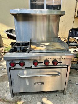 Ka Tom burner gas range with griddle and oven