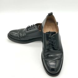 Ami Alexandre Mattiussi Black Leather Derby Shoe Size 41 & Dress Shoes