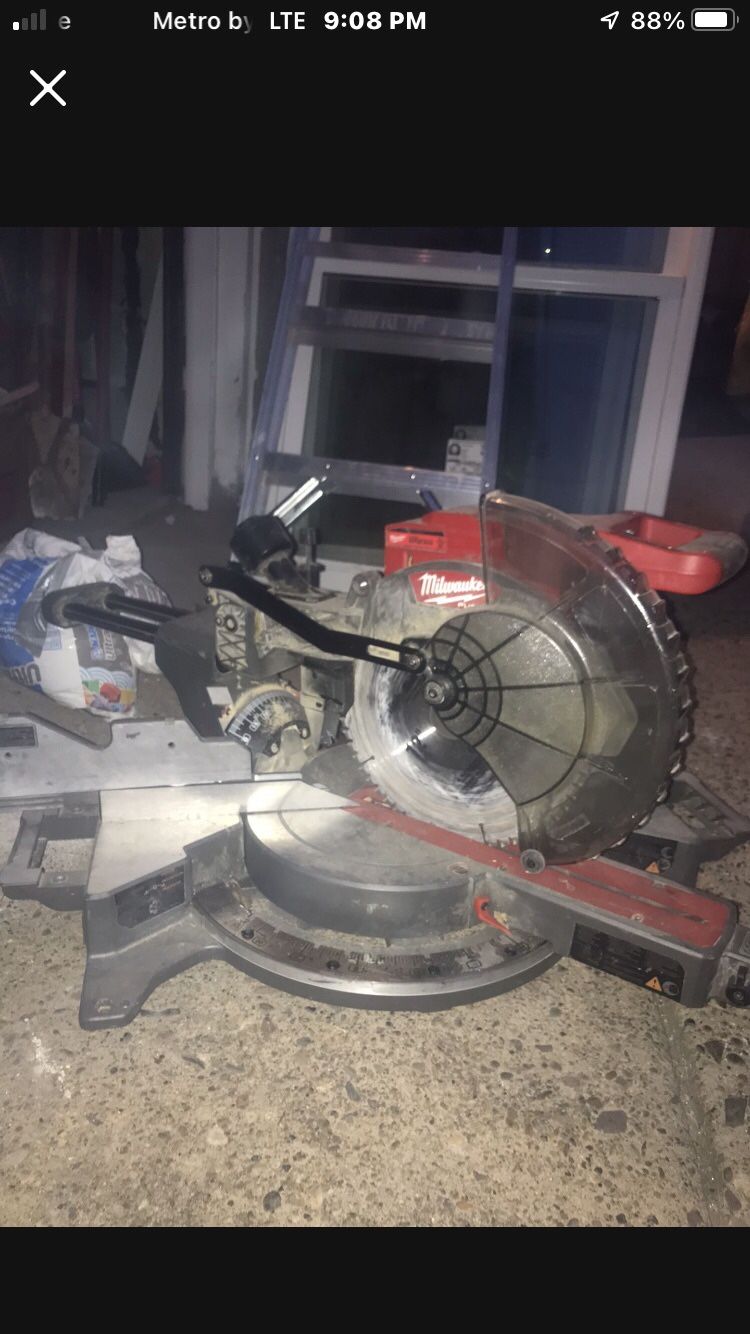 12 In Battery Power Crop Saw With The Table Brushless Motor