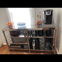 Modern Stainless Steel Buffet Table – Sleek & Solid