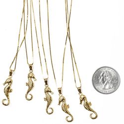 Supreme 14k Seahorse pendant and chain fw/16