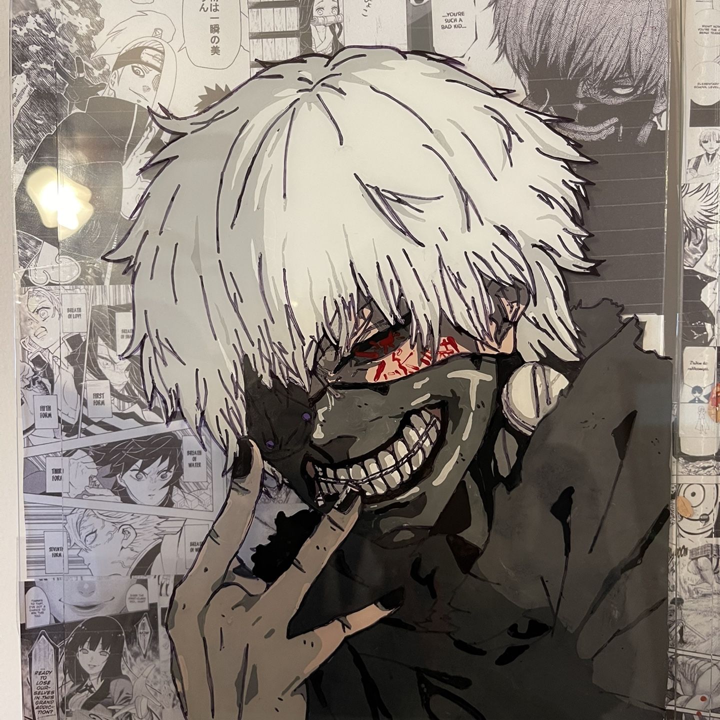 Ken Kaneki Glass Painting For Sale In Burbank Il Offerup