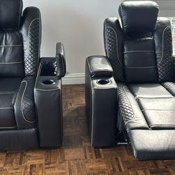 Two Recliner Movie Chairs