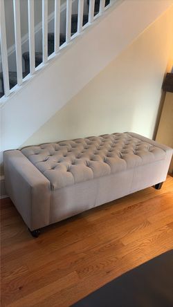 Grey Ottoman with storage