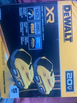 Dewalt XR 20v max 5Ah 2 pack battery (1 for $100 or 2 for $180)