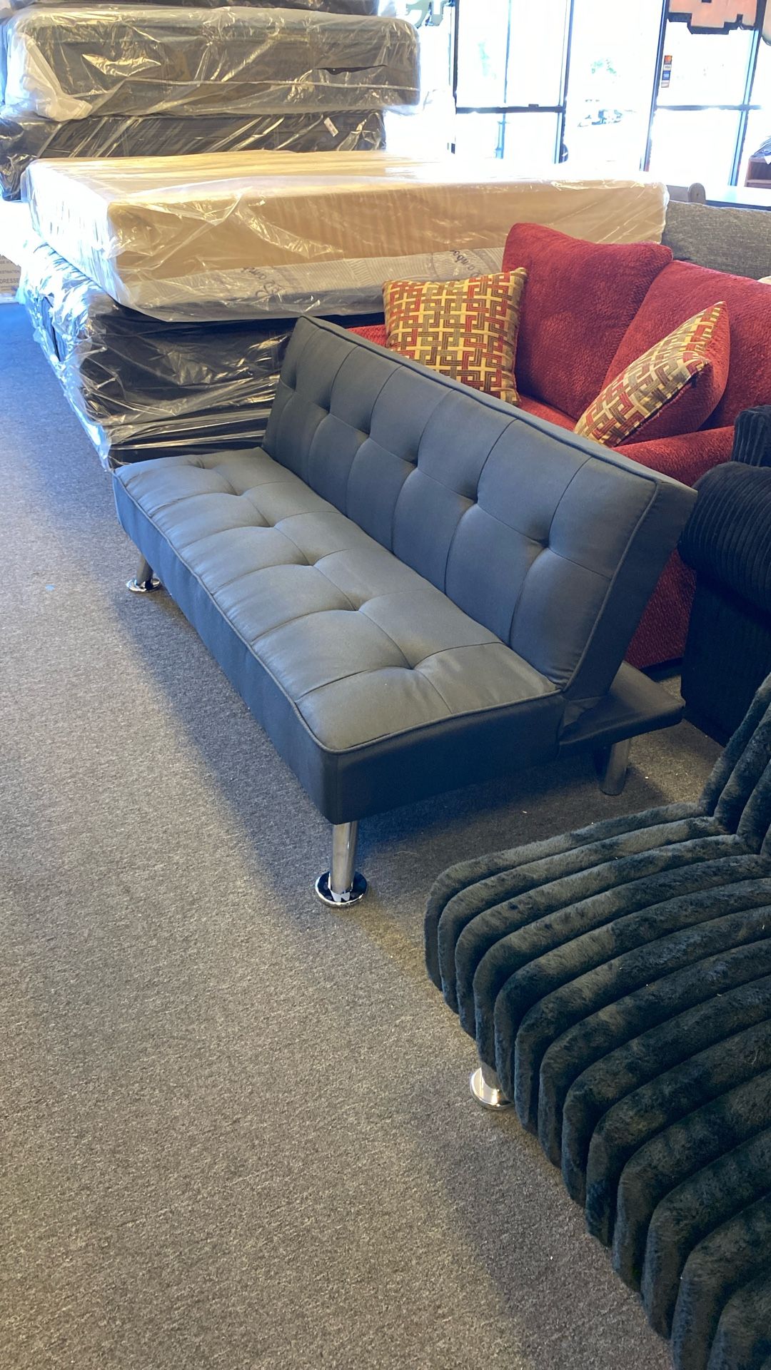 New Charcoal Black Futon New. $250