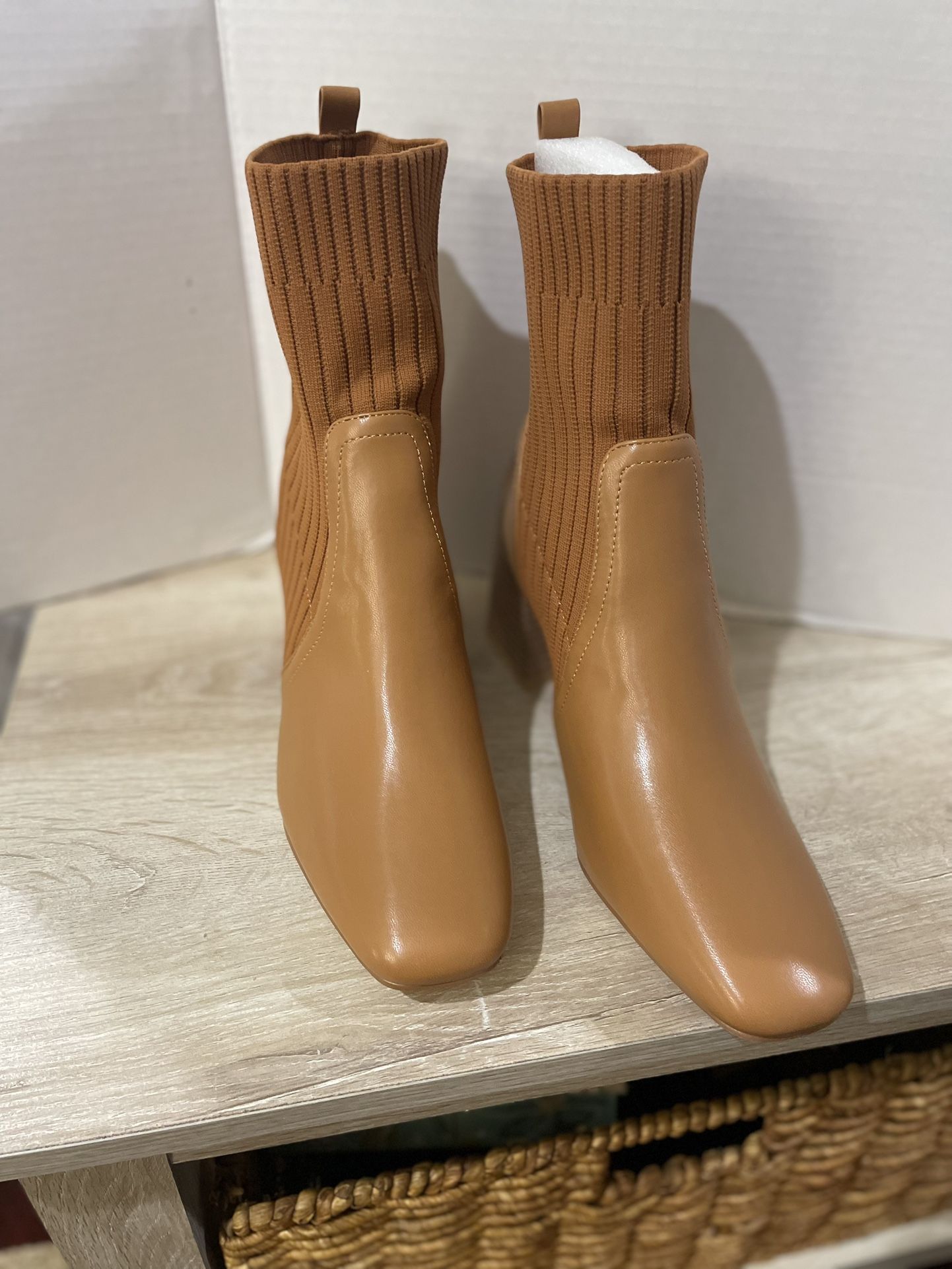 Journee Collection Boots Stacked Chunky Square Heel