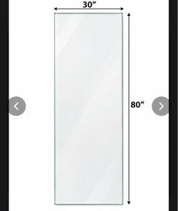 30 in x 80 in Glass Table Top