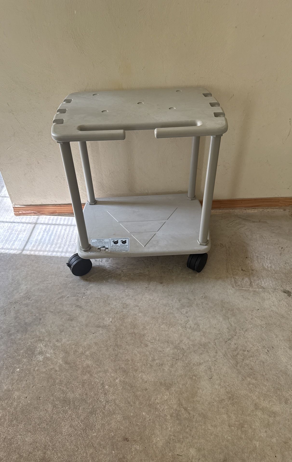 MEDICAL 2- Tier Rolling Multi-Purpose Cart (4) Wheel