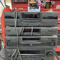 Kenwood home stereo system with speaker speakers