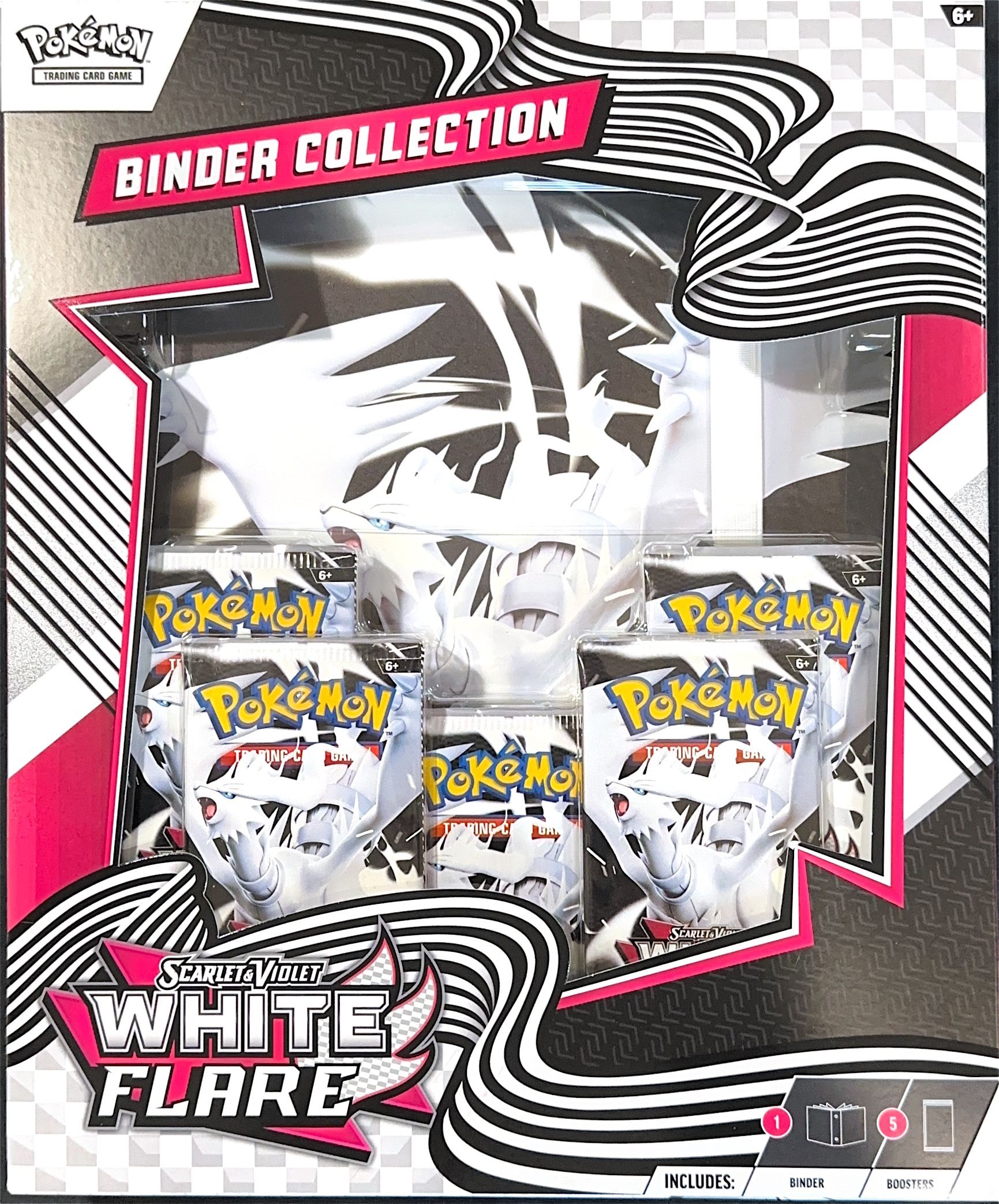 White Flare Binder Collection Box Pokemon TCG