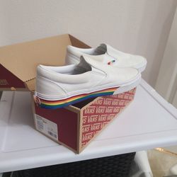 Vans Rainbow Slip-on Canvas White Shoes