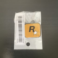 Rockstar Games Logo Pin NEW Metal Enamel Pinback GTA Grand Theft Auto Brooch
