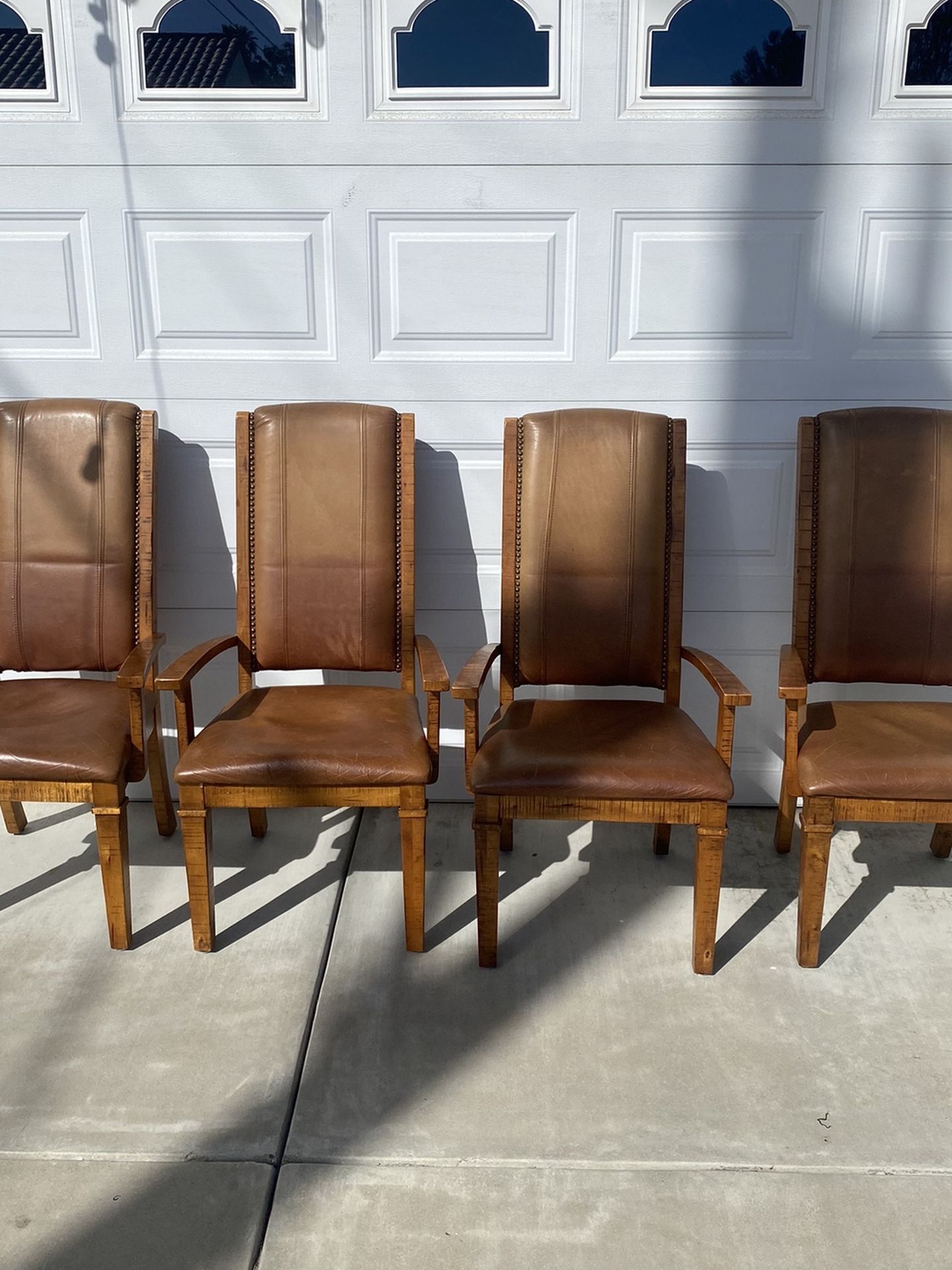 4 Chairs ,  Leather  (obo)