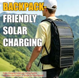 🔥 Final Sale🔥 30W Portable Solar Panel Charger, 5-Panel Foldable Solar Charger with 25% High Efficiency