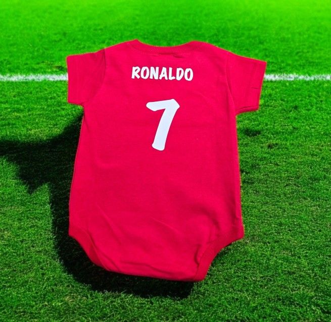 Portugal # 7 Ronaldo Onesie Baby Bodysuit .New 18 Months And 24 Months .