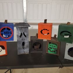 8 = Wood Laterns Made Out Of Reclaimed Wood