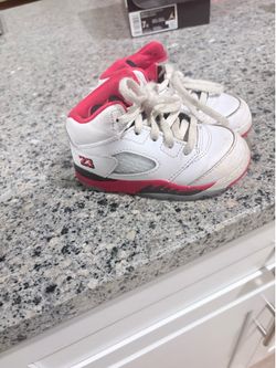 Jordan 5 fire red 7c toddler