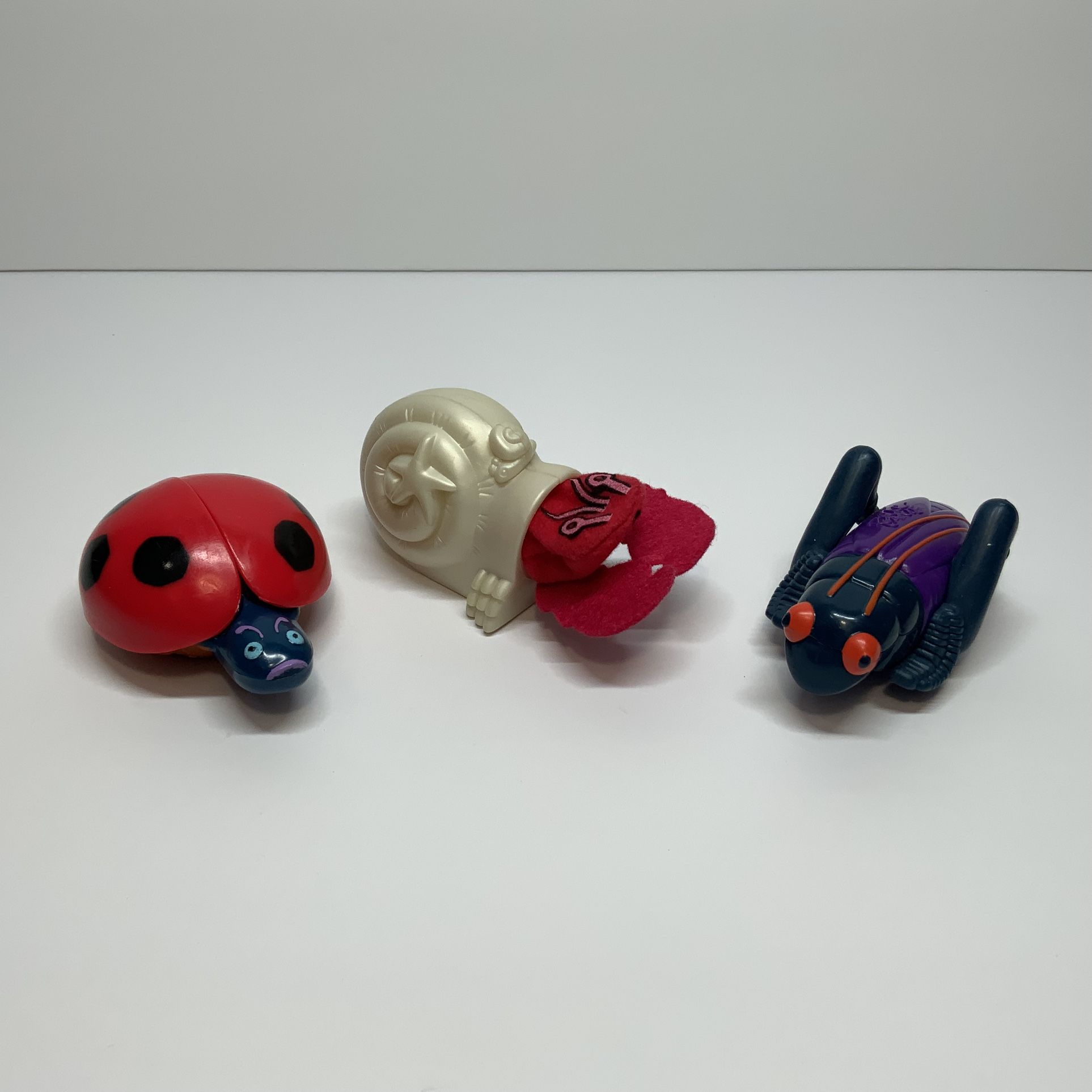Vintage 1996 McDonalds Happy Meal Eric Carle Toy Lot Cricket Hermit Crab Ladybug